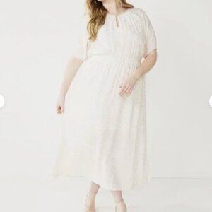 Nine West Light Peach Midi Dress XL